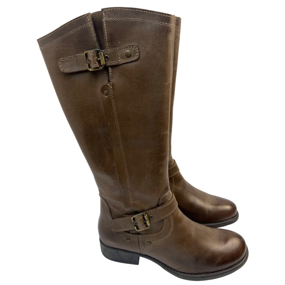 Eric Michael Women's Montana Tall Boots Brown Premium Leather Size 40‎